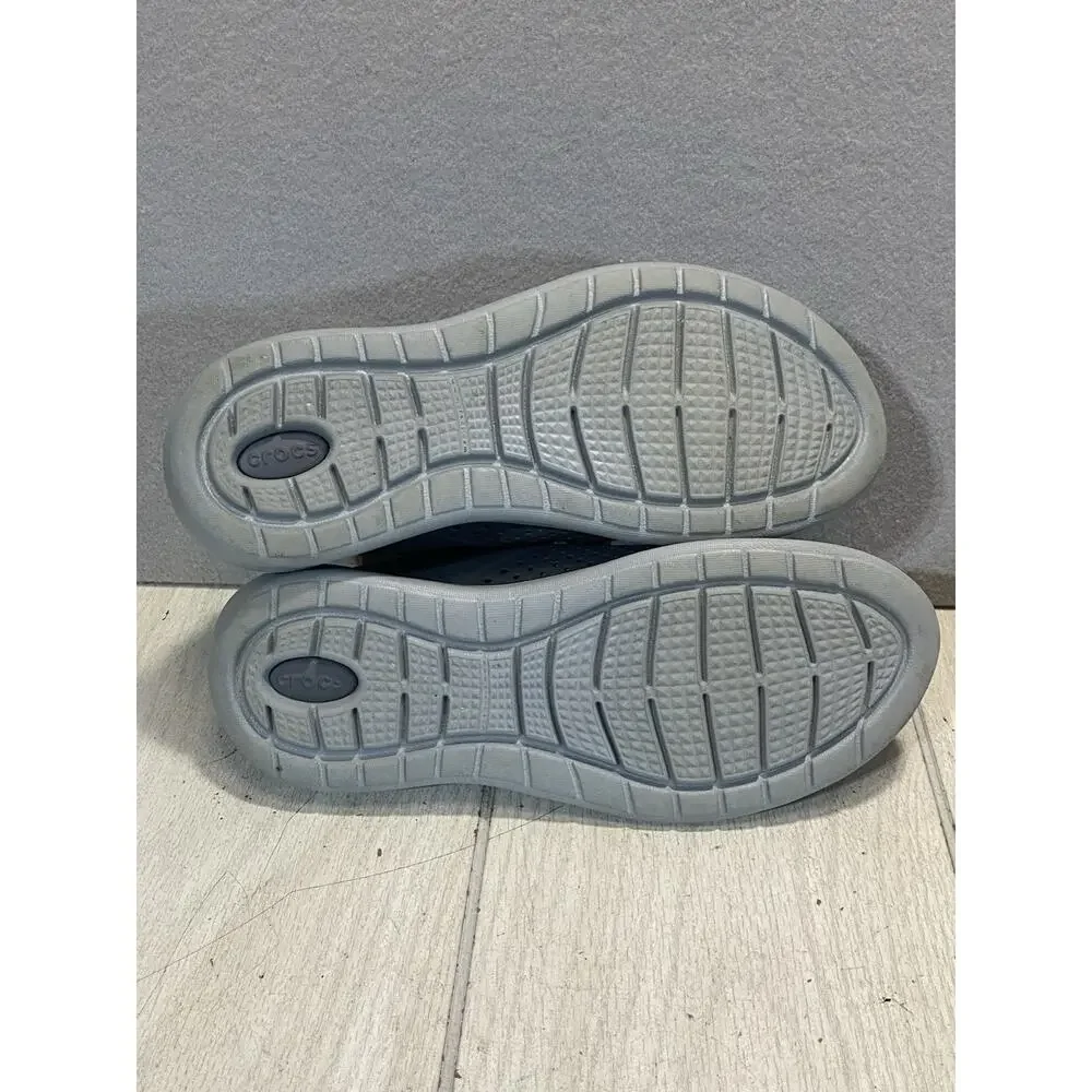 Crocs 204967 LiteRide Pacer Mens Gray WP Lace Up Comfort Sneaker Size 8